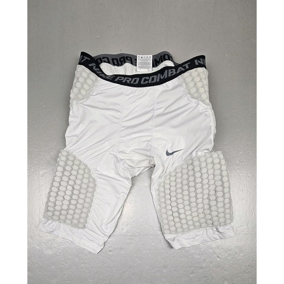 Nike Pro Combat Compression Shorts Mens XL. White 5 Padded‎ Dri-Fit. - Picture 1 of 7